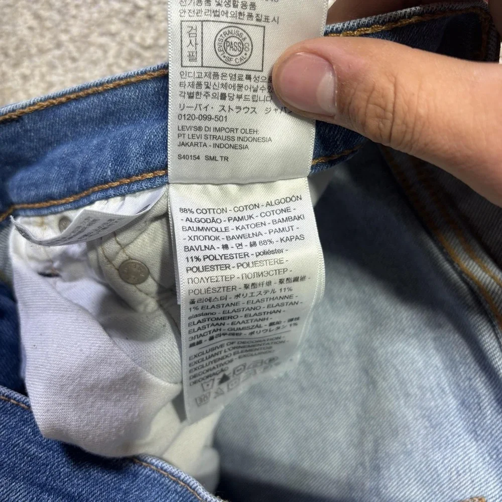 Levis 511 Slim Straight Jeans Mens 34x36 Medium Wash Blue Stretch 04511-3920